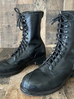 Linesman Brand Steel Toe Vintage Work Boots Mens 12